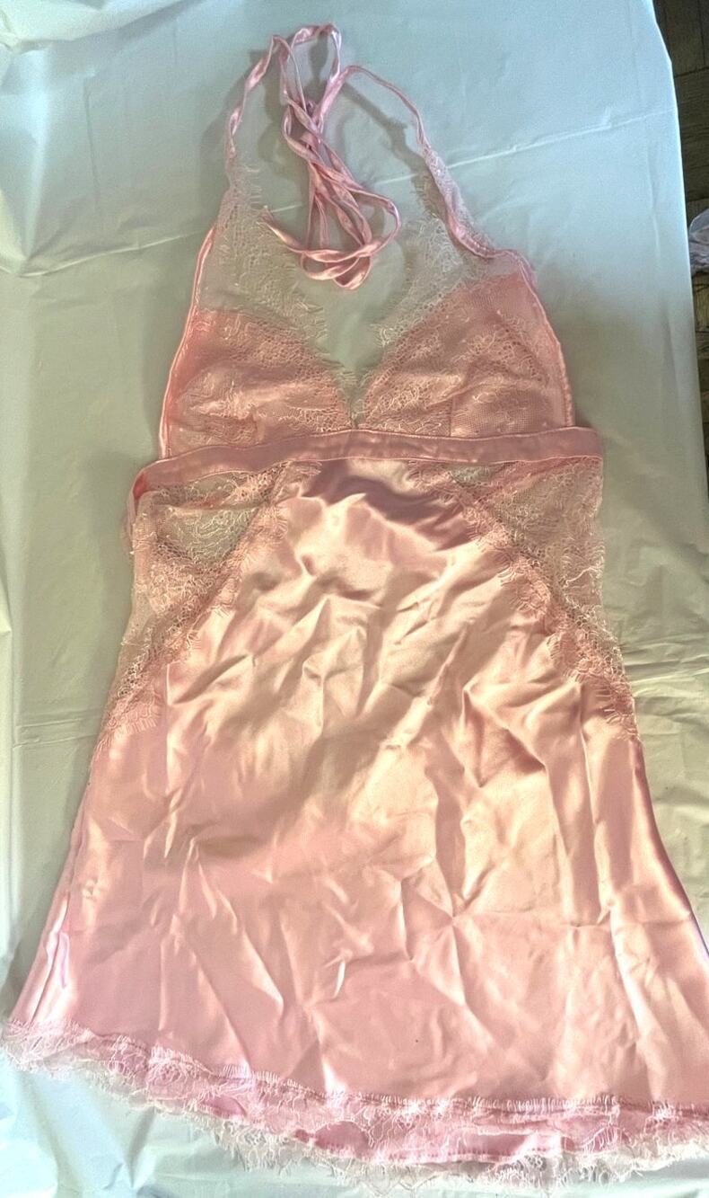 Dolls Kill Sugar Thrillz Satin Slip Dress Pajama Lace Trim Size: XS
